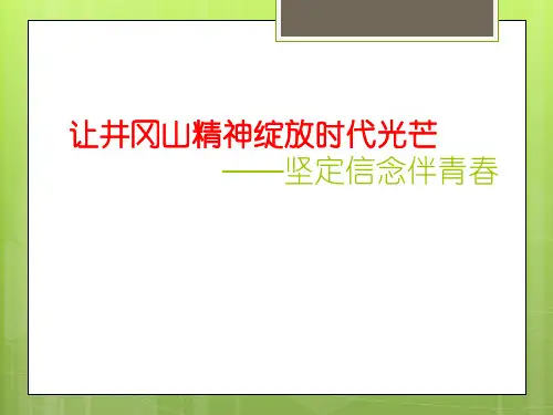 让井冈山精神绽放时代光芒主题班会