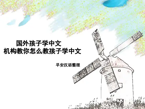 国外孩子学中文机构教你怎么教孩子学中文
