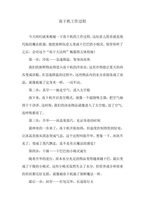 冻干机工作过程