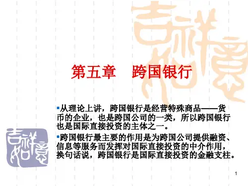 第五章 跨国银行