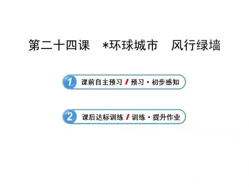 苏教版九年级上册课件24 ﹡环球城市  风行绿墙(苏教版 九上)