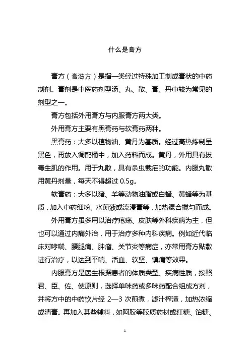膏方知识