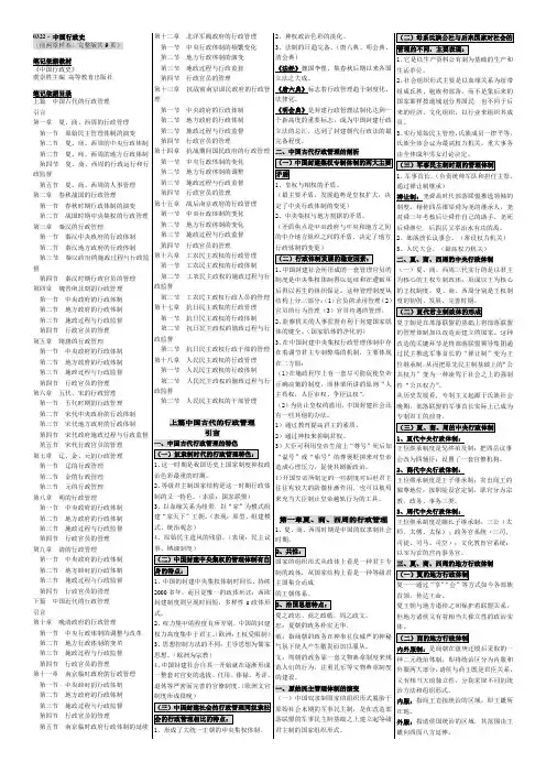 中国行政史自考全囊括