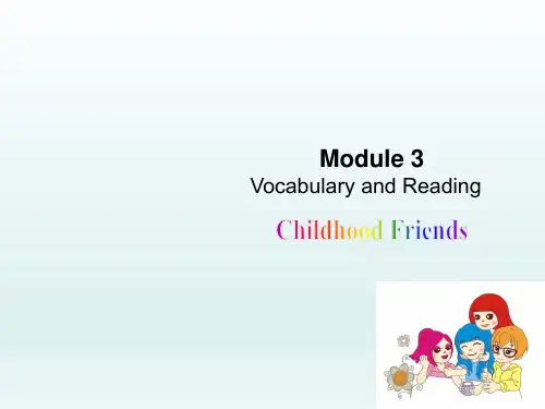 外研版高中英语选修6Module3_Vocabulary_and_Reading精品课件