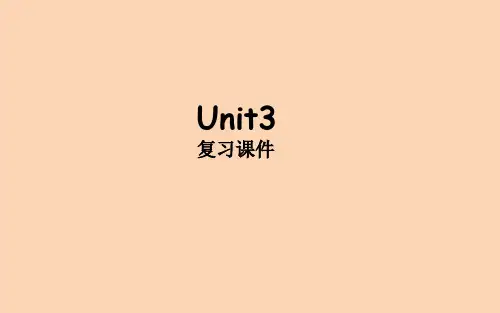 人教PEP版小学四年级上册英语单元复习课件 Unit 3 复习课件