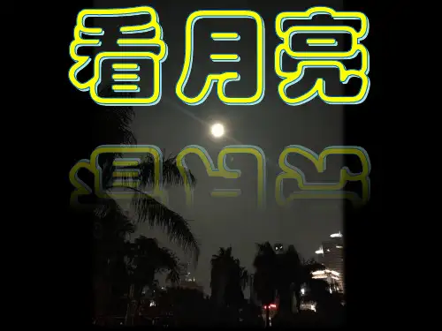 看月亮