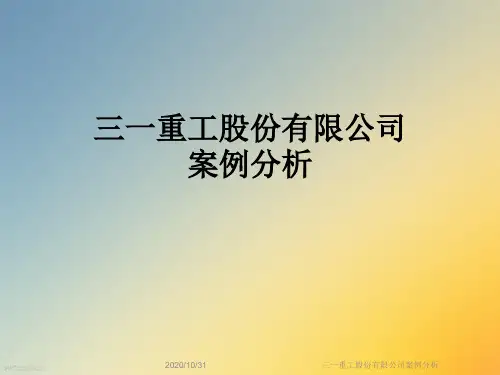 三一重工股份有限公司案例分析