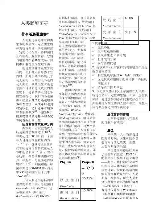 肠道菌群小知识