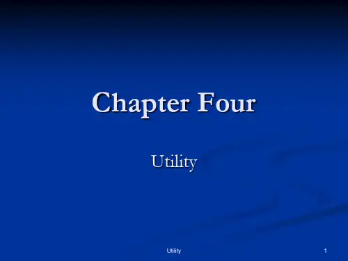 中级微观经济学-Ch4utility