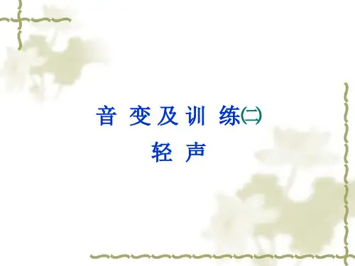 音  变  (轻声、儿化)