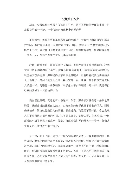 飞览天下作文