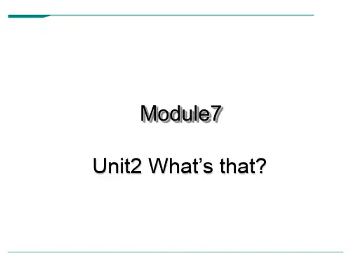 外研三年级起点三年级上册《Module 7Unit 2 What's that》PPT课件 (3)