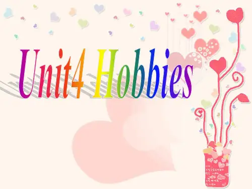 五年级上册英语课件-Unit4 Hobbies(第三课时)