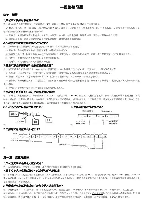 压水堆基础思考题