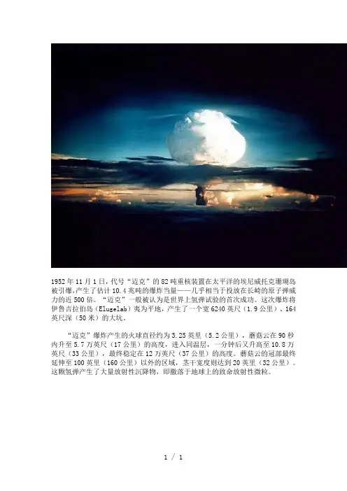 核弹爆炸组图word版