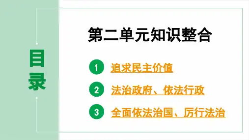 (部编版)九年级道德与法治上册第二单元知识整合pptx