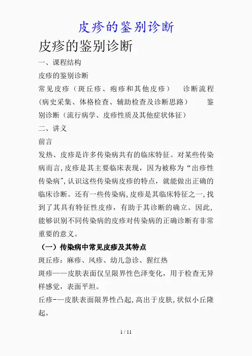 最新皮疹的鉴别诊断(精品课件)