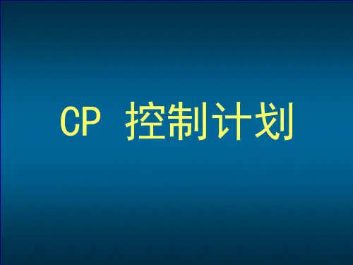 汽车行业控制计划培训教材(CP)