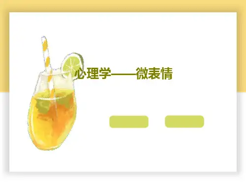 心理学——微表情PPT文档共21页