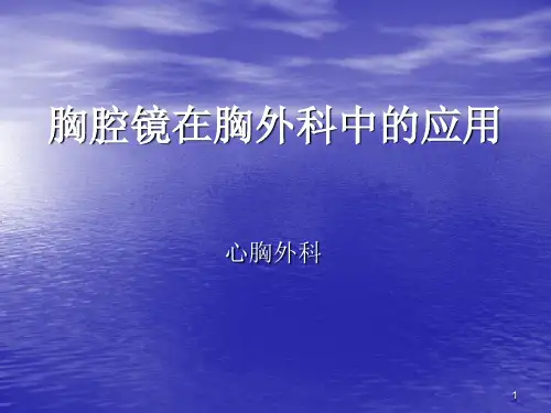胸腔镜ppt课件
