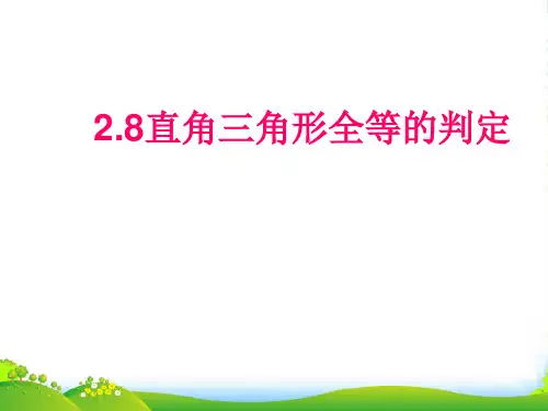 浙教八年级数学上册《直角三角形全等的判定》课件