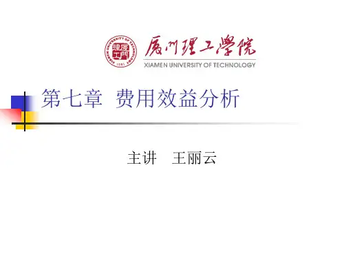 第七章 费用效益分析
