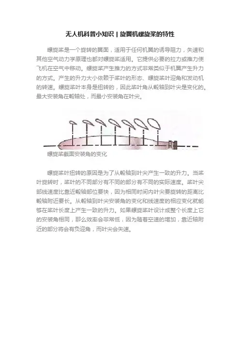 无人机科普小知识丨旋翼机螺旋桨的特性