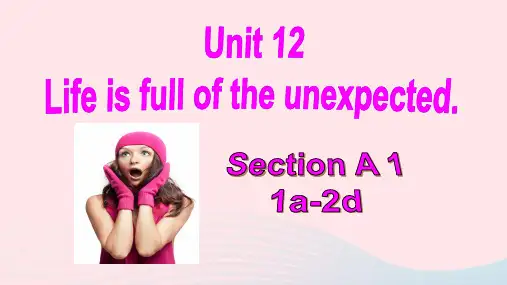初中英语九年级全册 Unit 12 Section A (1a-2d)教学课件人教新目标版