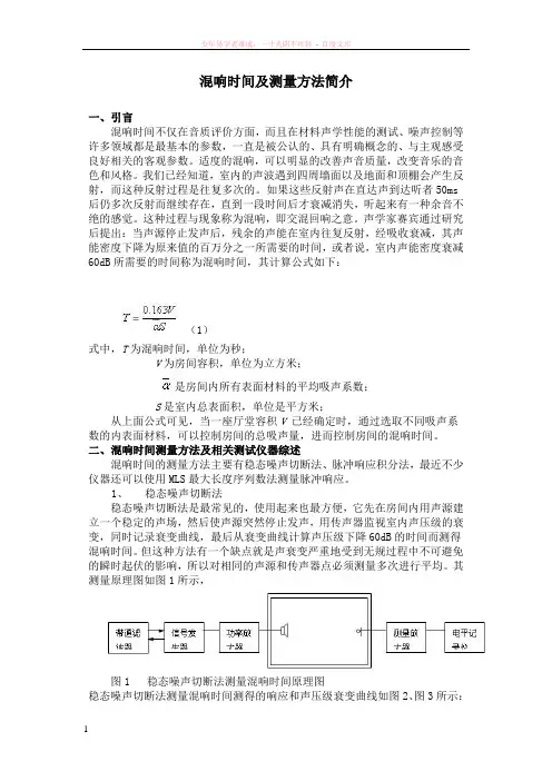 混响时间及测量方法简介