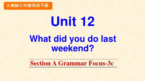 2020春人教版英语初中七年级下册-Unit 12 Section A Grammar Focus-3c-优秀教学课件