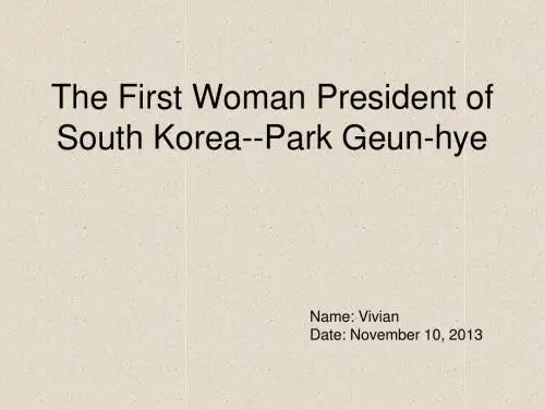朴槿惠Park Geun-hye
