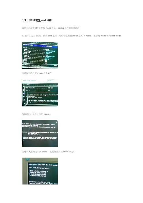 DELL R310配置raid详解