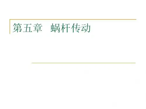 (五)蜗杆传动