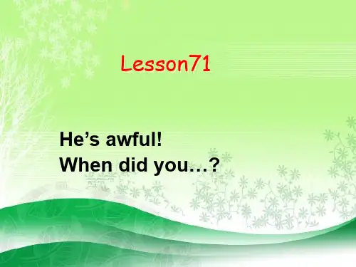 新概念英语NCE1_lesson71-72(共24页)课件