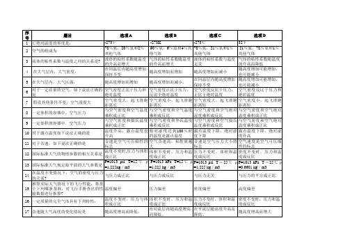 空气动力学题库