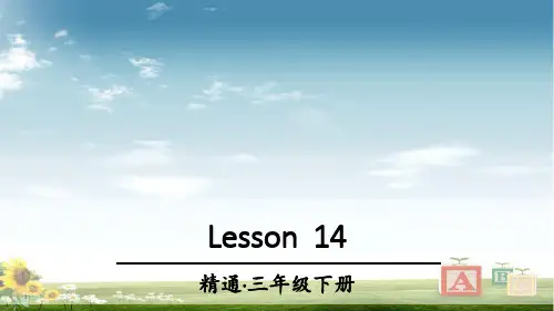 精通版三年级英语下册Lesson 14课件