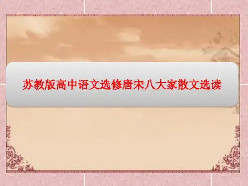 苏教版高中语文选修唐宋八大家散文选读精品课件：专题二 杂说(3课时)
