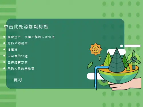 基础会计Ch03制造业企业主要业务的会计核算