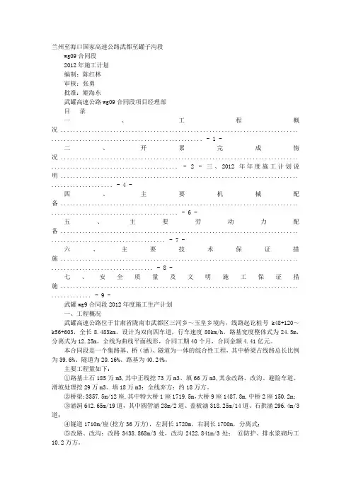 年度产值计划表