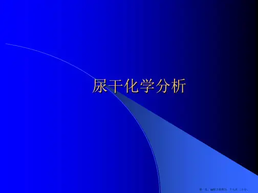 尿干化学分析
