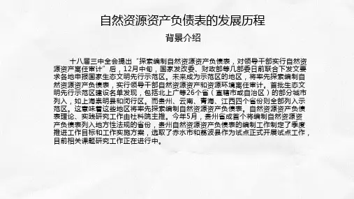 自然资源资产负债表试编制度