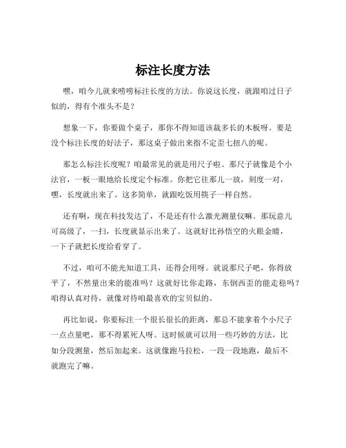 标注长度方法