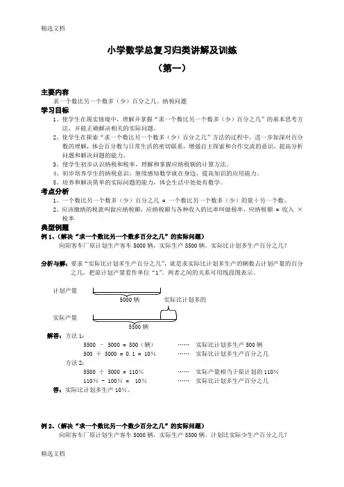 2020年小学小升初总复习数学归类讲解及训练全套含答案精编版