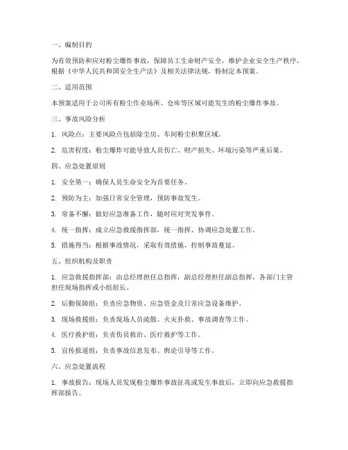 粉尘爆炸专项应急预案