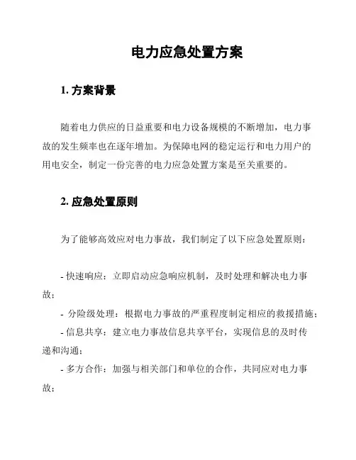 电力应急处置方案