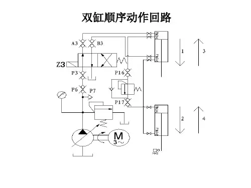 双缸顺序动件回路