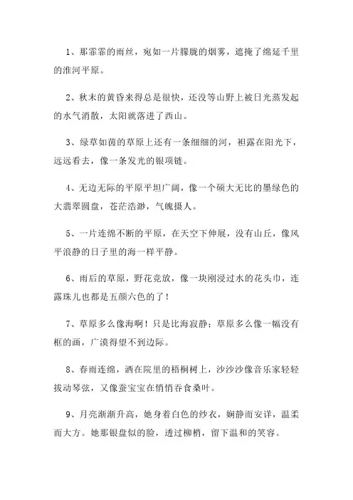 优美的好句好段摘抄大全