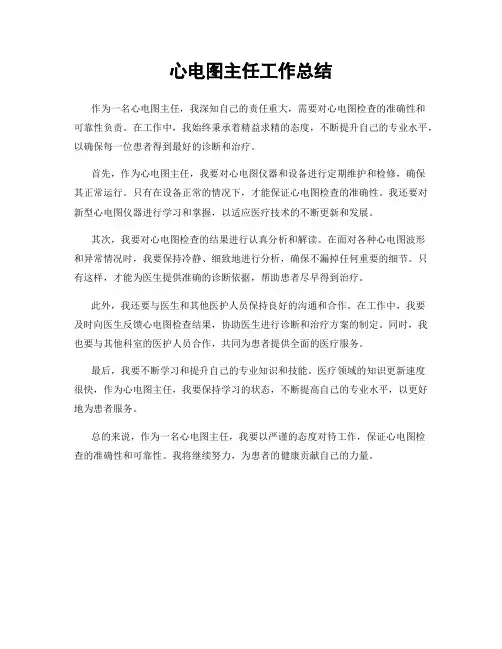 心电图主任工作总结