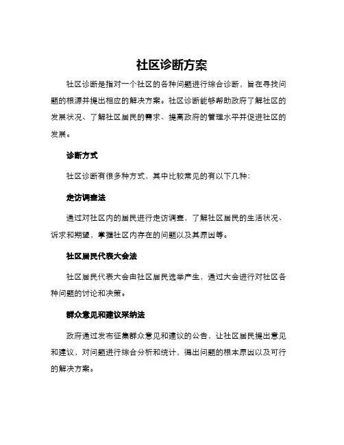 社区诊断方案