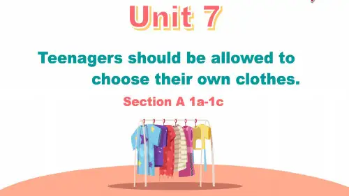 人教版九年级英语上册Unit 7 Section A 课件